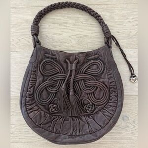 BRIGHTON Lockheart Masterpiece Gabby Brown Pretzel Hobo Shoulder Bag